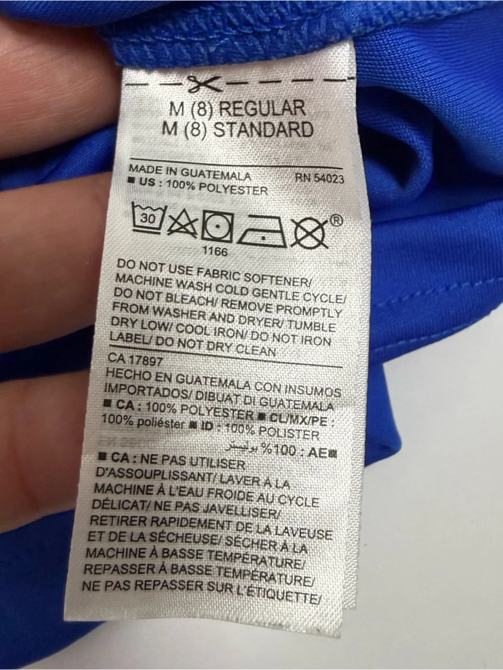 Old Navy Royal Blue Active Tee size M 8 black gradient performance
